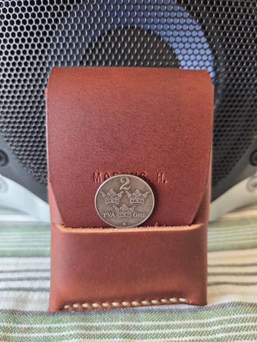 Customer photo review of Slimmad plånbok i äkta läder