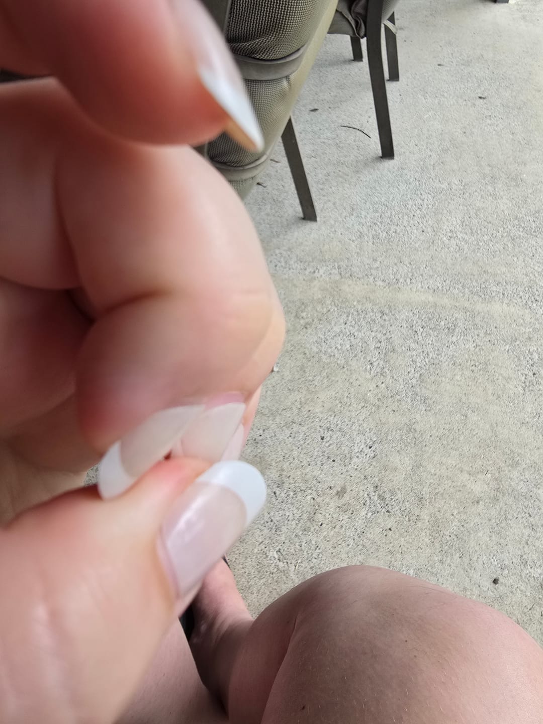 Customer photo review of Classique White French Tip DIY Semicured Gel Nail Sticker Kit