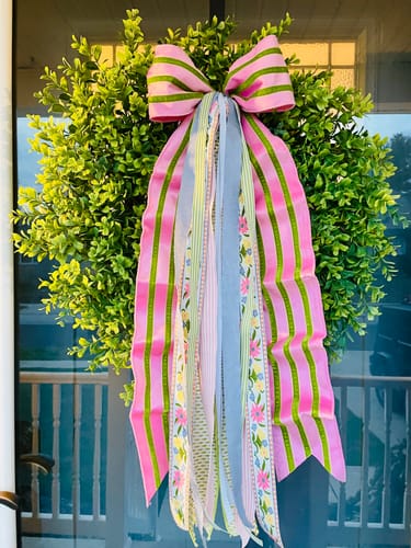 Customer photo review of Blushing Blooms Wreath Ribbon