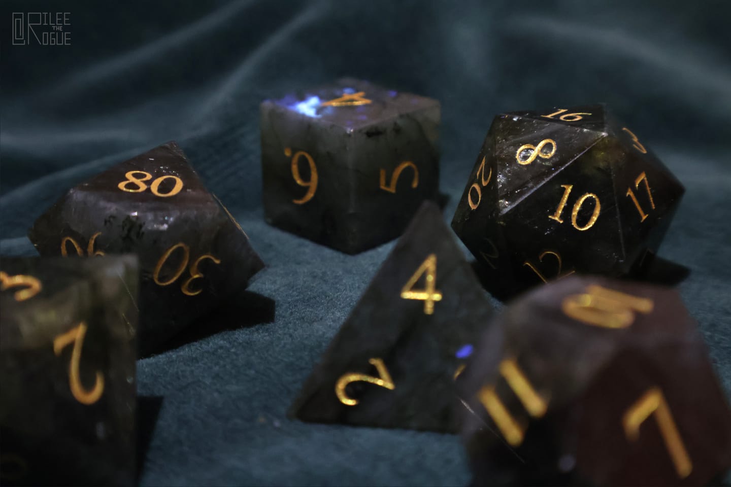 Customer photo review of Labradorite Essence - Stone Dice Set