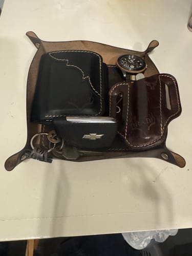 Customer photo review of Valet Tray - Walnut