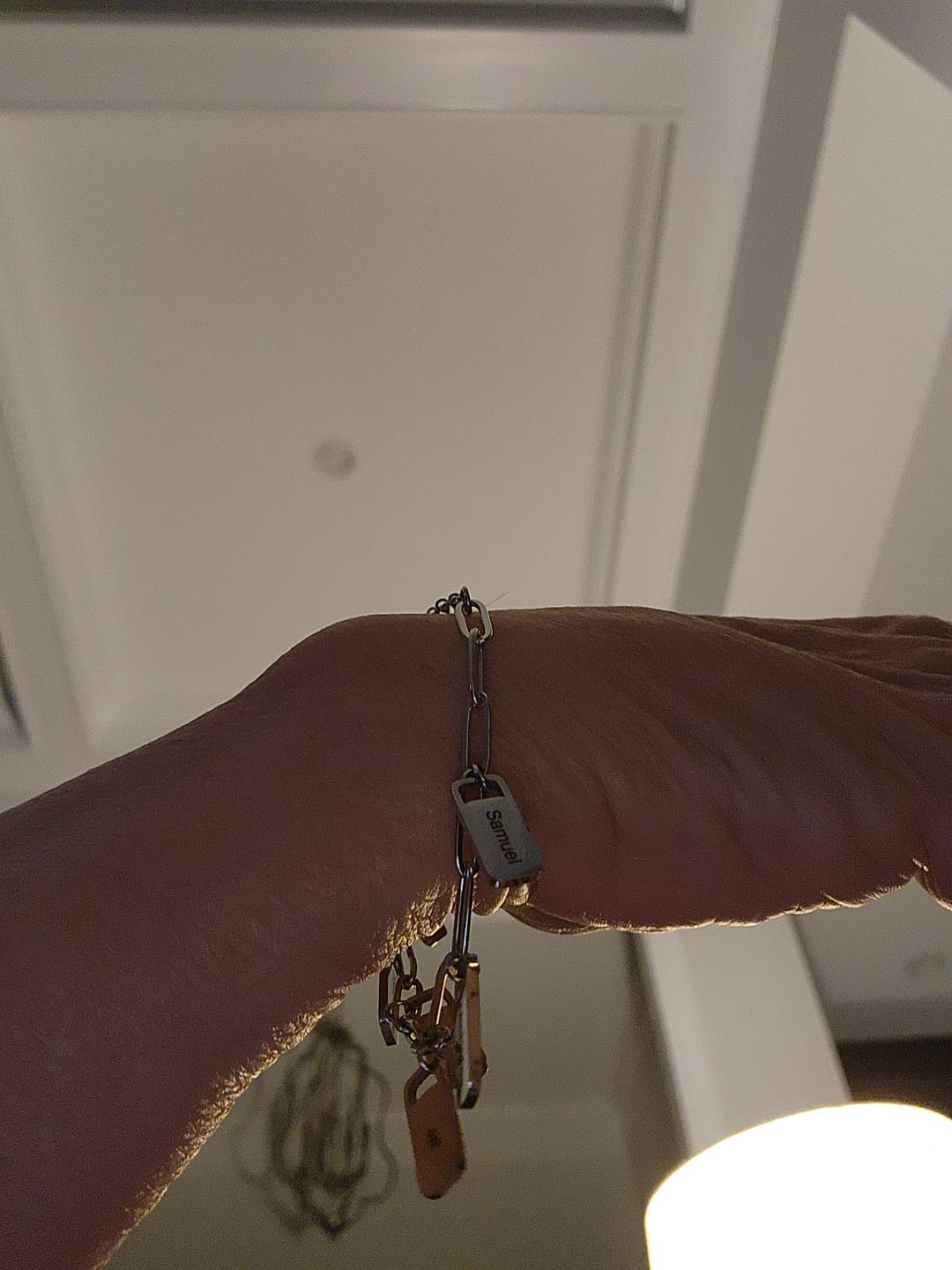 Customer photo review of Personalized Chain Link Bracelet with Custom Name Charms