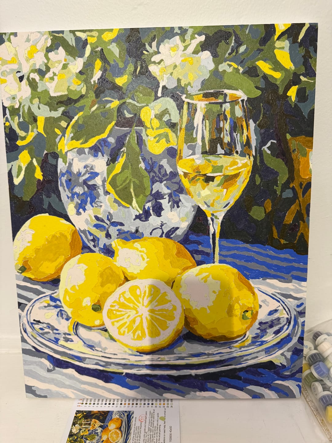 Customer photo review of Lemons and Wine | Paint by Numbers