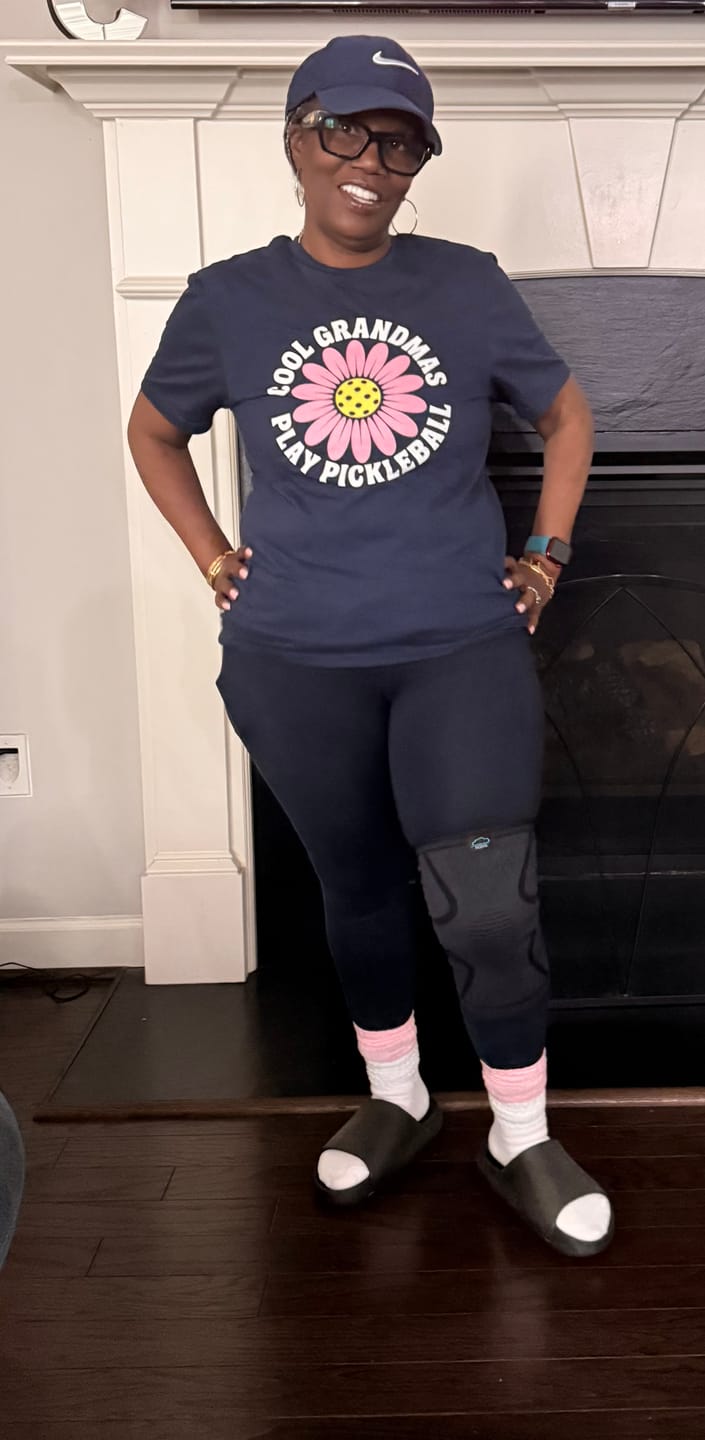 Customer photo review of Cool Grandmas Pickleball T-Shirt