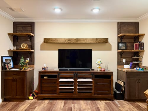 Customer photo review of Rustic Mantels