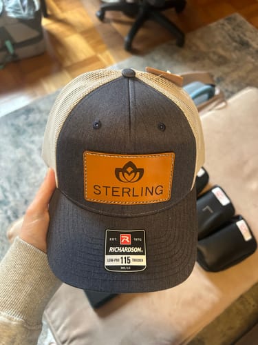 Customer photo review of Custom Leather Patch Hats Richardson 115 Laser Engraved