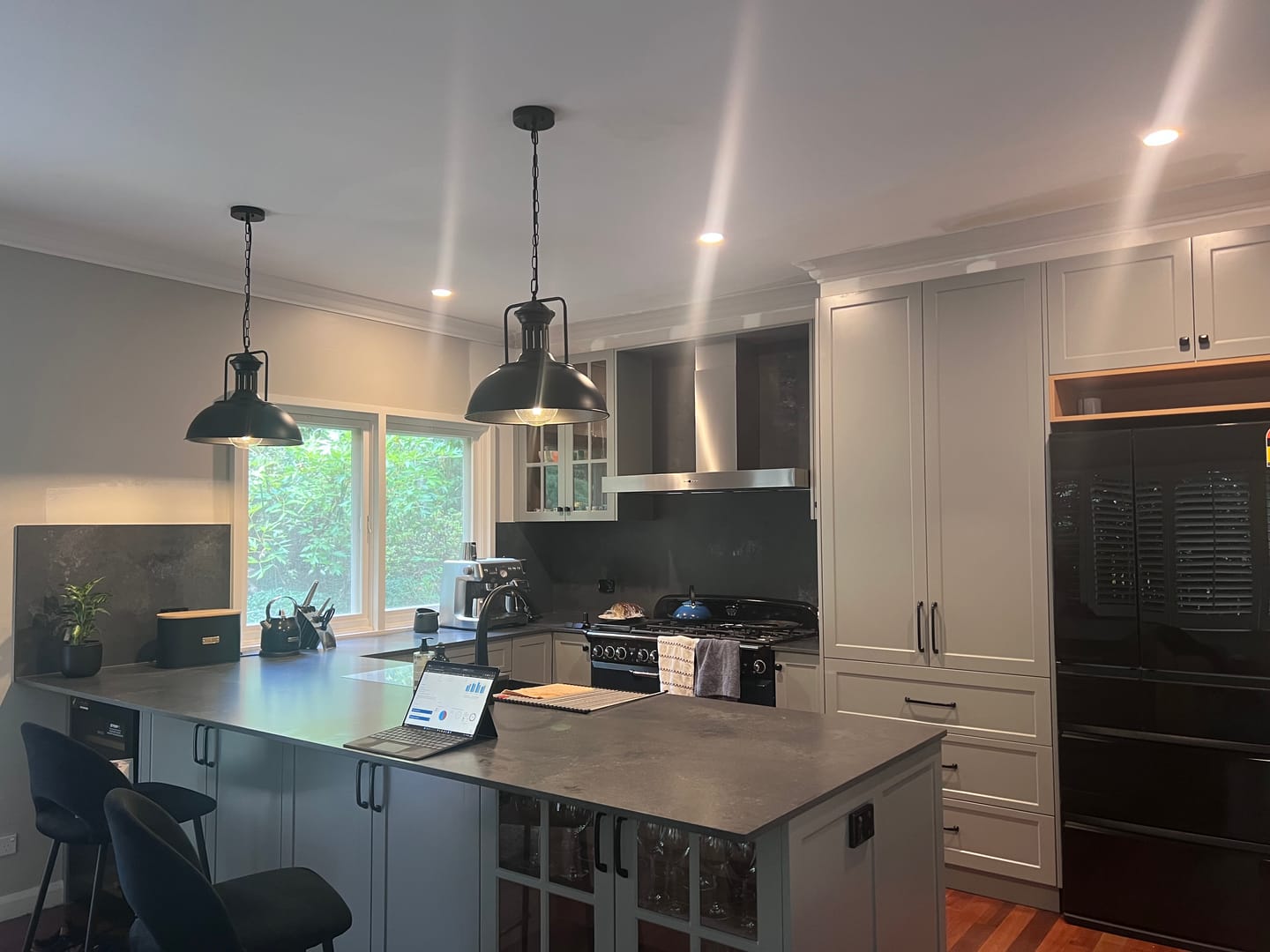 Customer photo review of Modern Industrial Single Dome Pendant Light