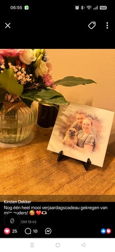 Customer photo review of Droomwassing Aquarel Tegel - Upload je eigen foto