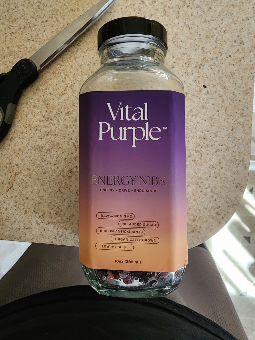 Customer photo review of High Flavanol Cocoa Nibs 10 oz | High Antioxidant | Low Cadmium | Raw Cacao | Purple Cocoa