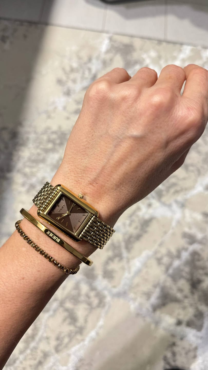 Customer photo review of Ava Gold Brown Bracelet