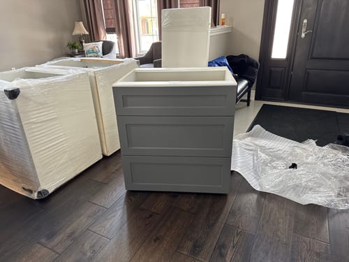Customer photo review of 30" Wide Drawer Cabinet - Painted Doors