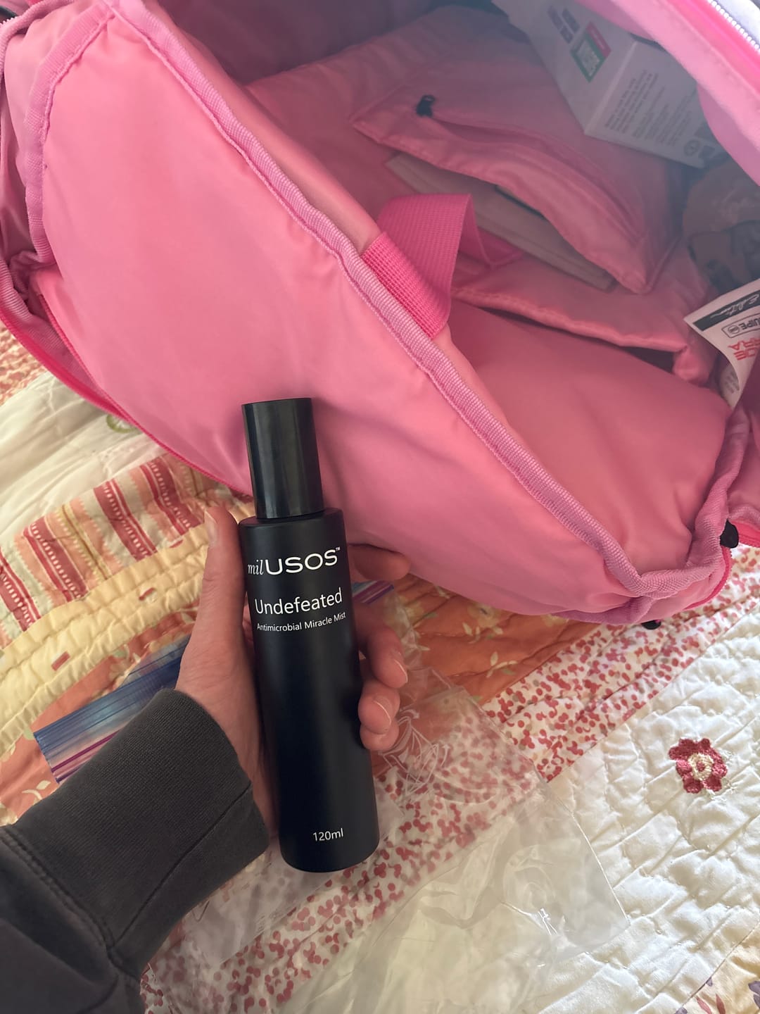 Customer photo review of Undefeated Antimicrobial Miracle Mist