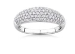 Customer photo review of 0.60ct TW Diamond Pavé Dome Ring in 9ct White Gold