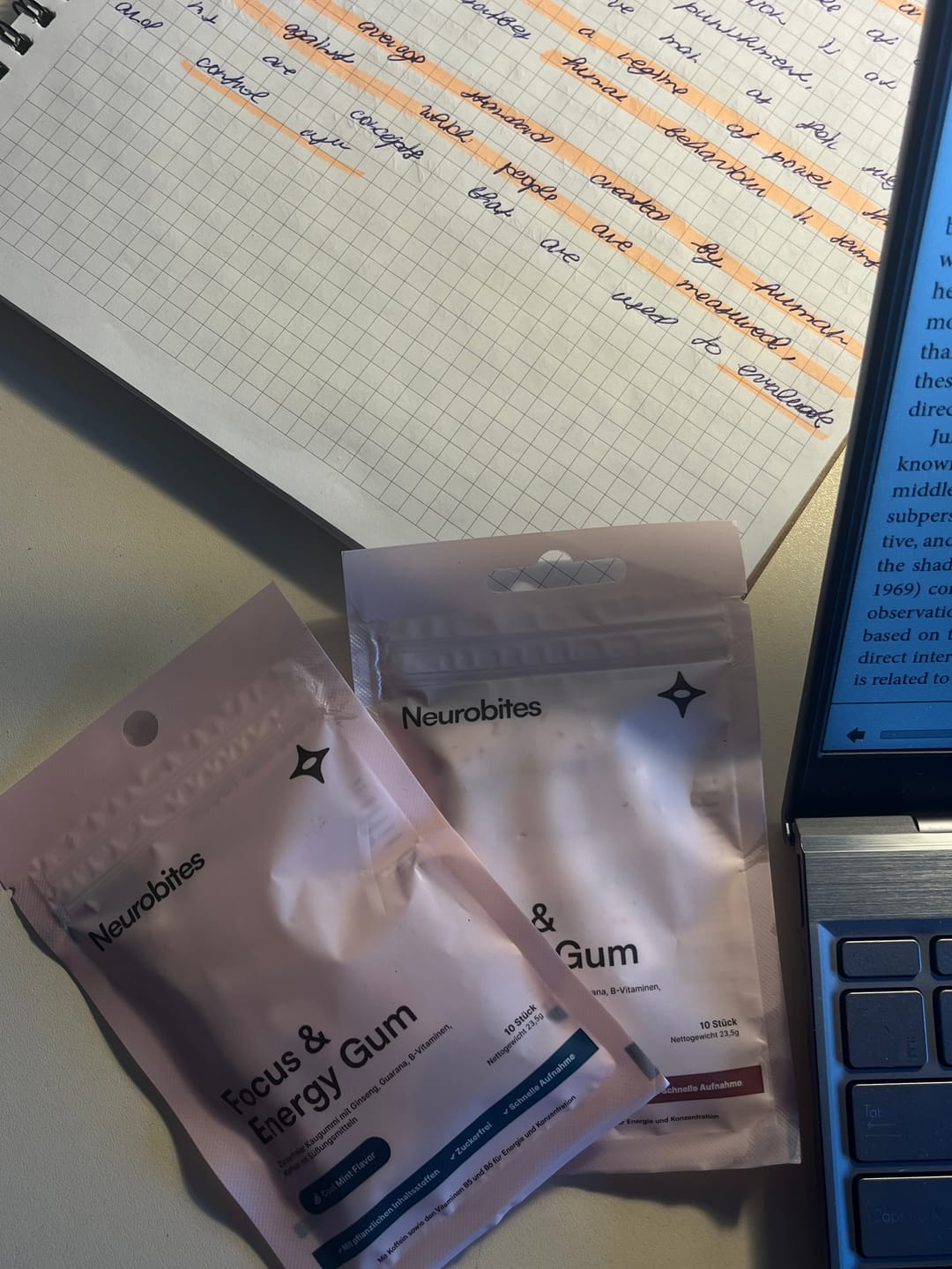 Customer photo review of Neurobites® Focus & Energy Gum (Performance-Starterpaket)