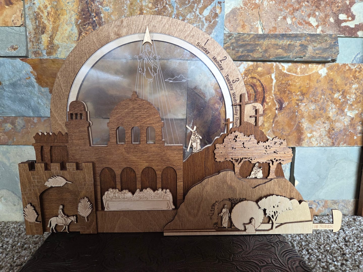 Customer photo review of Easter Creche Countdown | Light-Up + Music Display