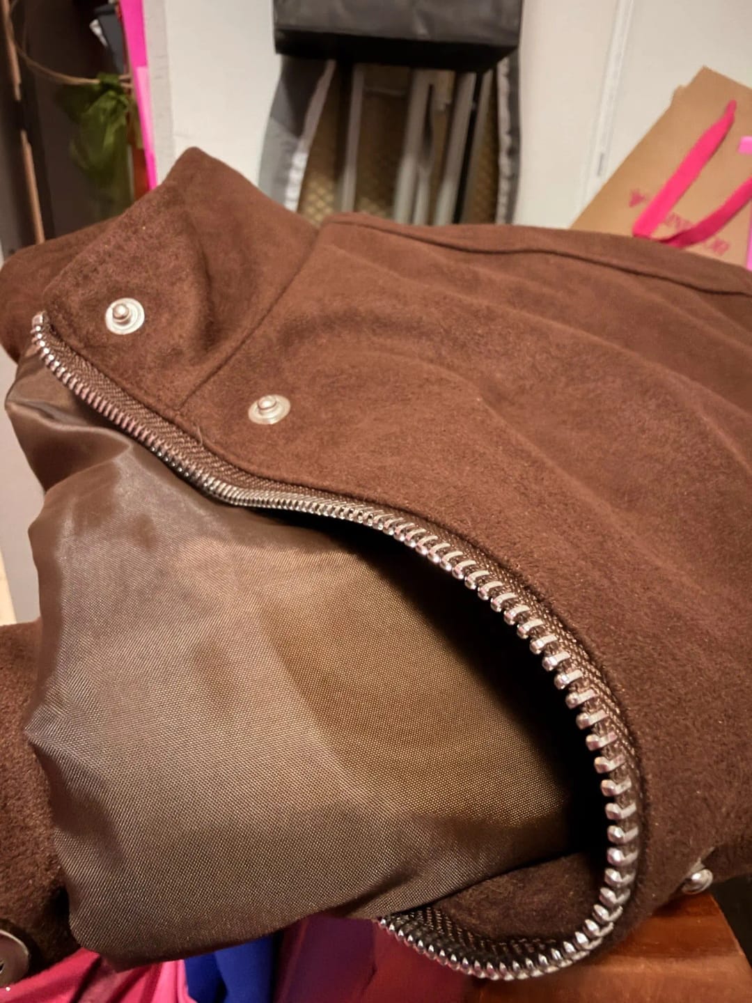 Customer photo review of Riley Faux Suede Jacket