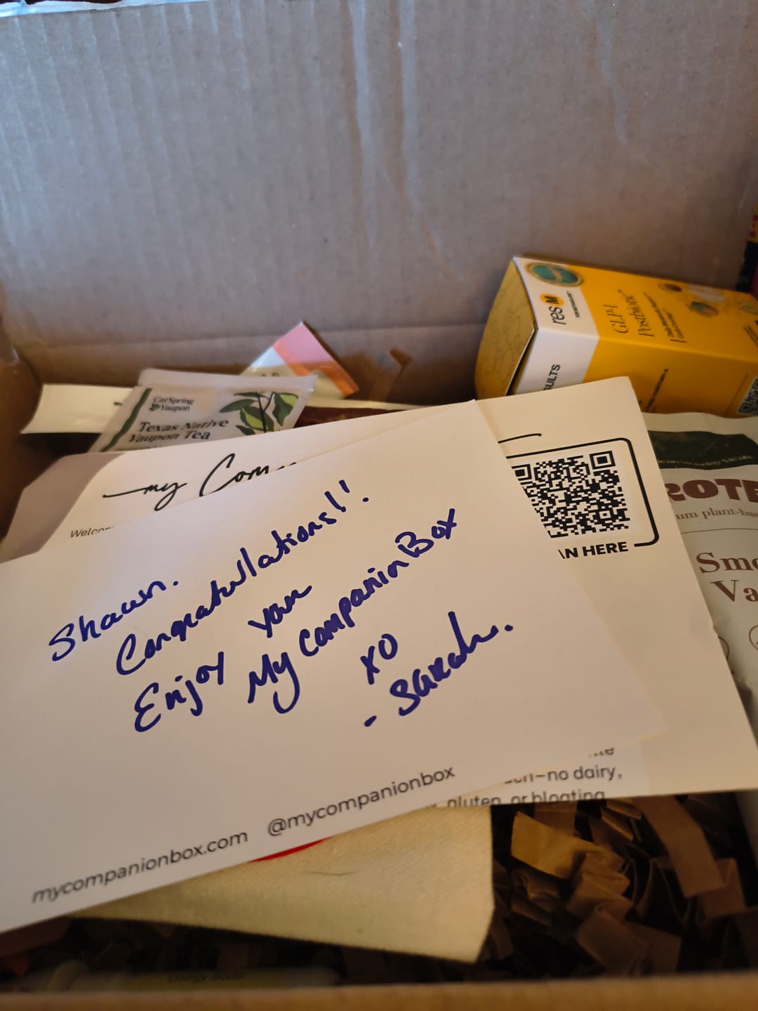 Customer photo review of My Companion Box-Winter Box 1