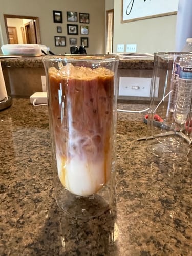 Customer photo review of FLUR Iced Coffee Glasses