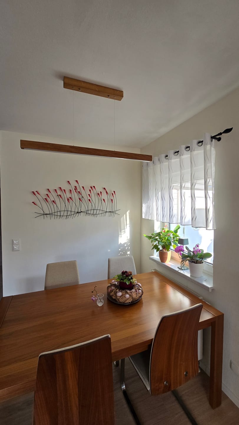 Customer photo review of Designer Pendelleuchte aus Massivholz, LED-Pendelleuchte - Tara