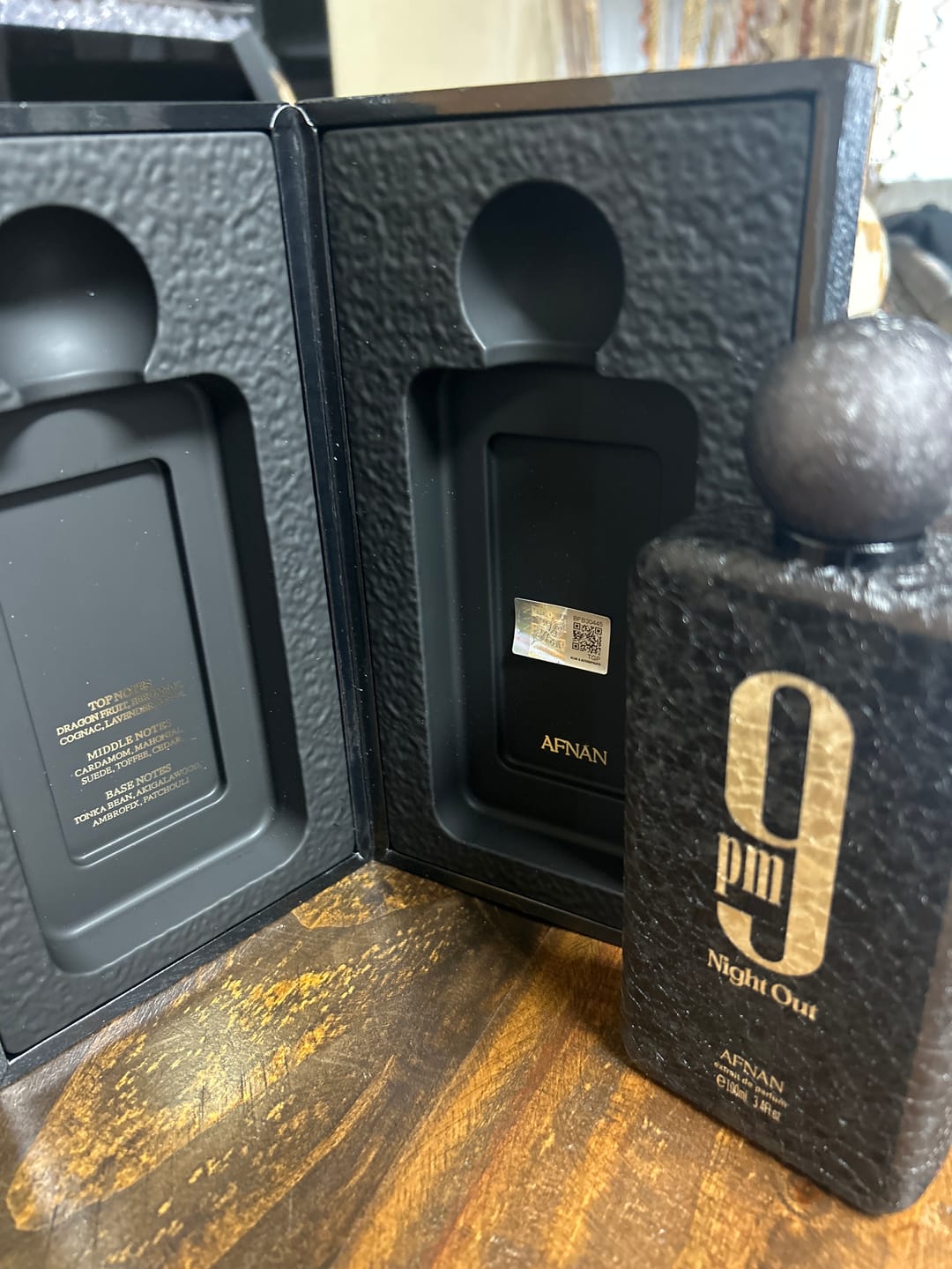 Customer photo review of Afnan 9PM Night Out Extrait de Parfum 3.4 oz (100 ml)