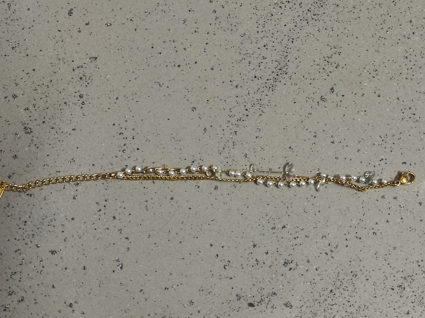 Customer photo review of Minimalist Pearl Three Layered Bracelet