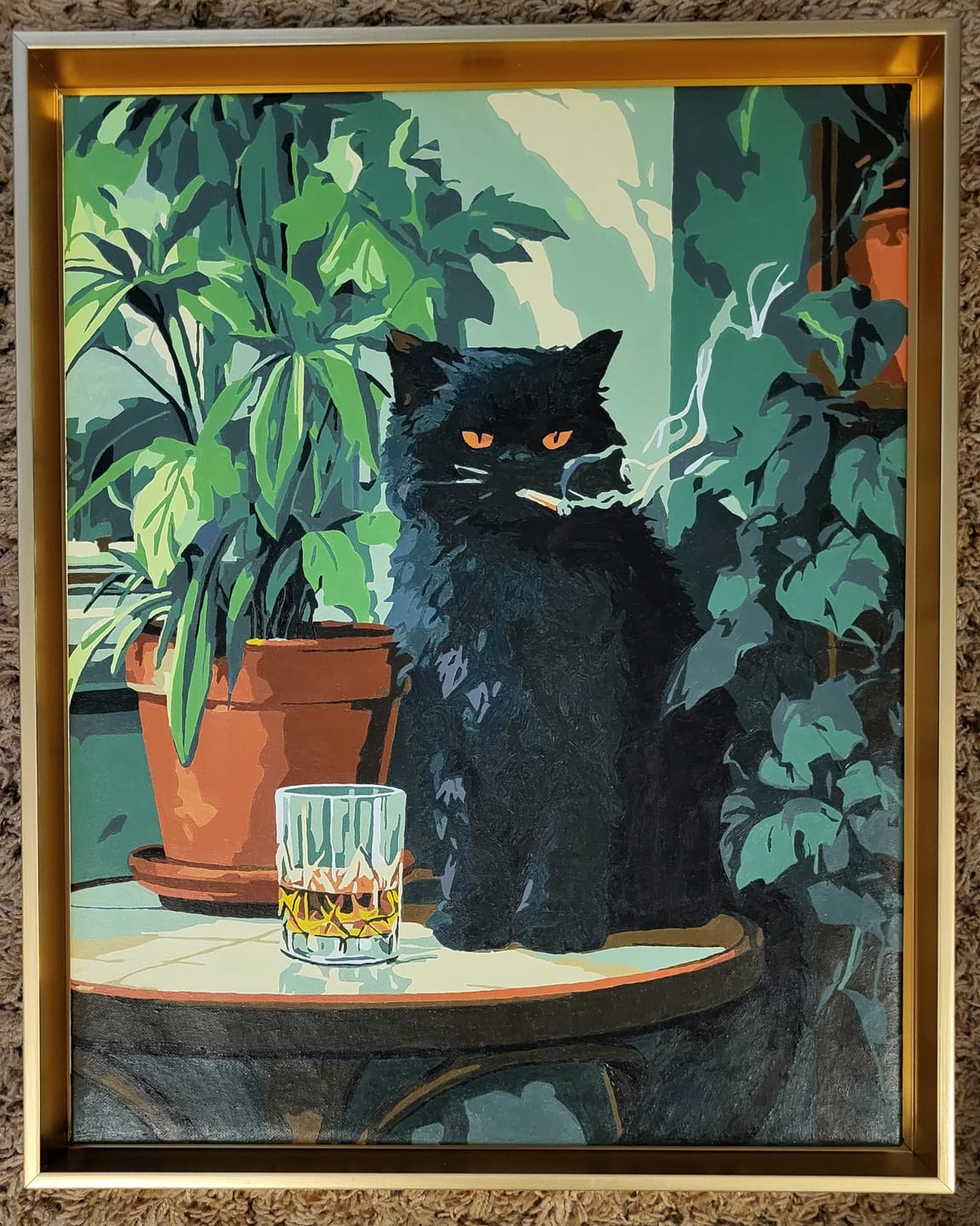 Customer photo review of Grumpy cat | Paint by Number
