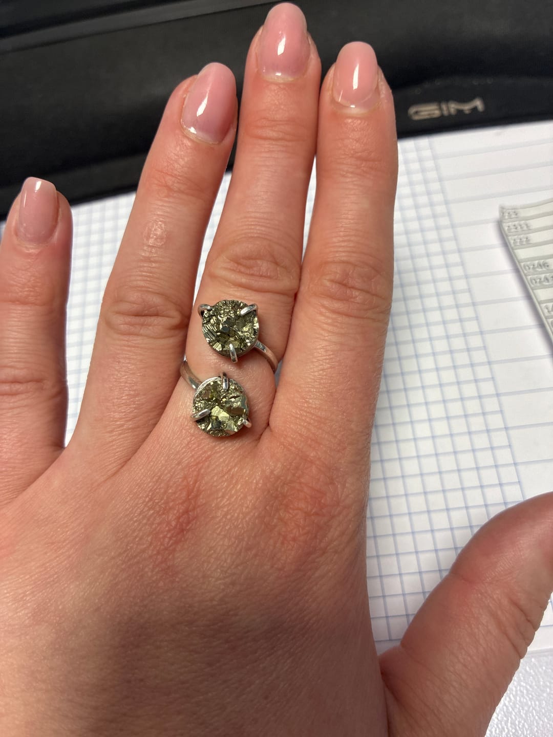 Customer photo review of Pyrite sterling silver ring
