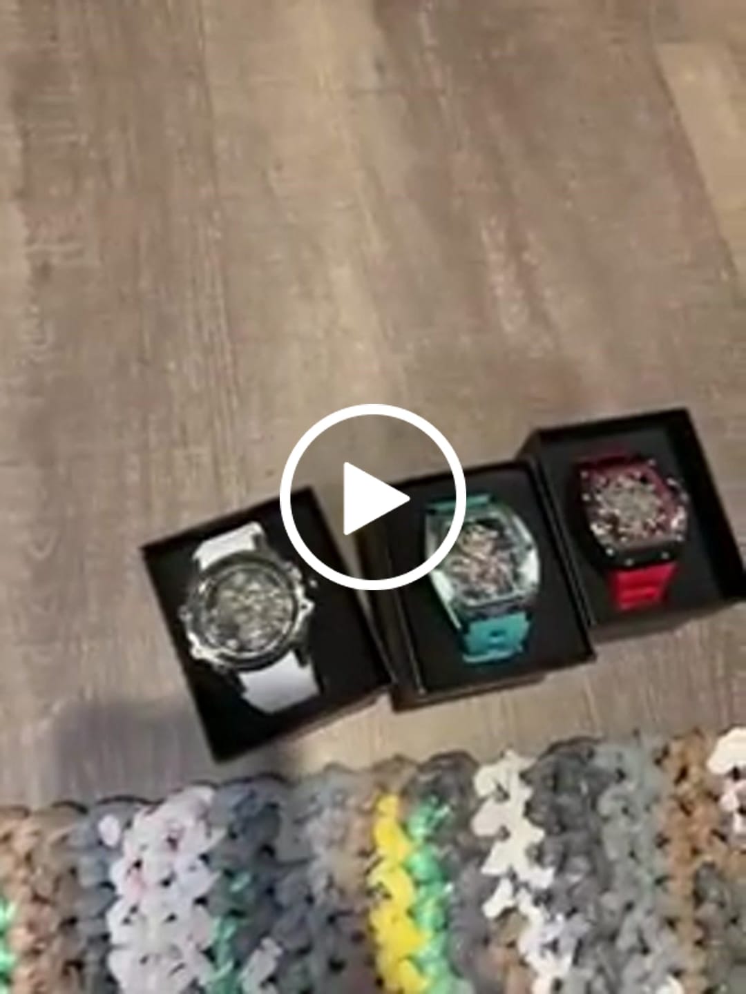 Customer video review of 9-190G-12 Luxury Automatic Skeleton Watch – 30M