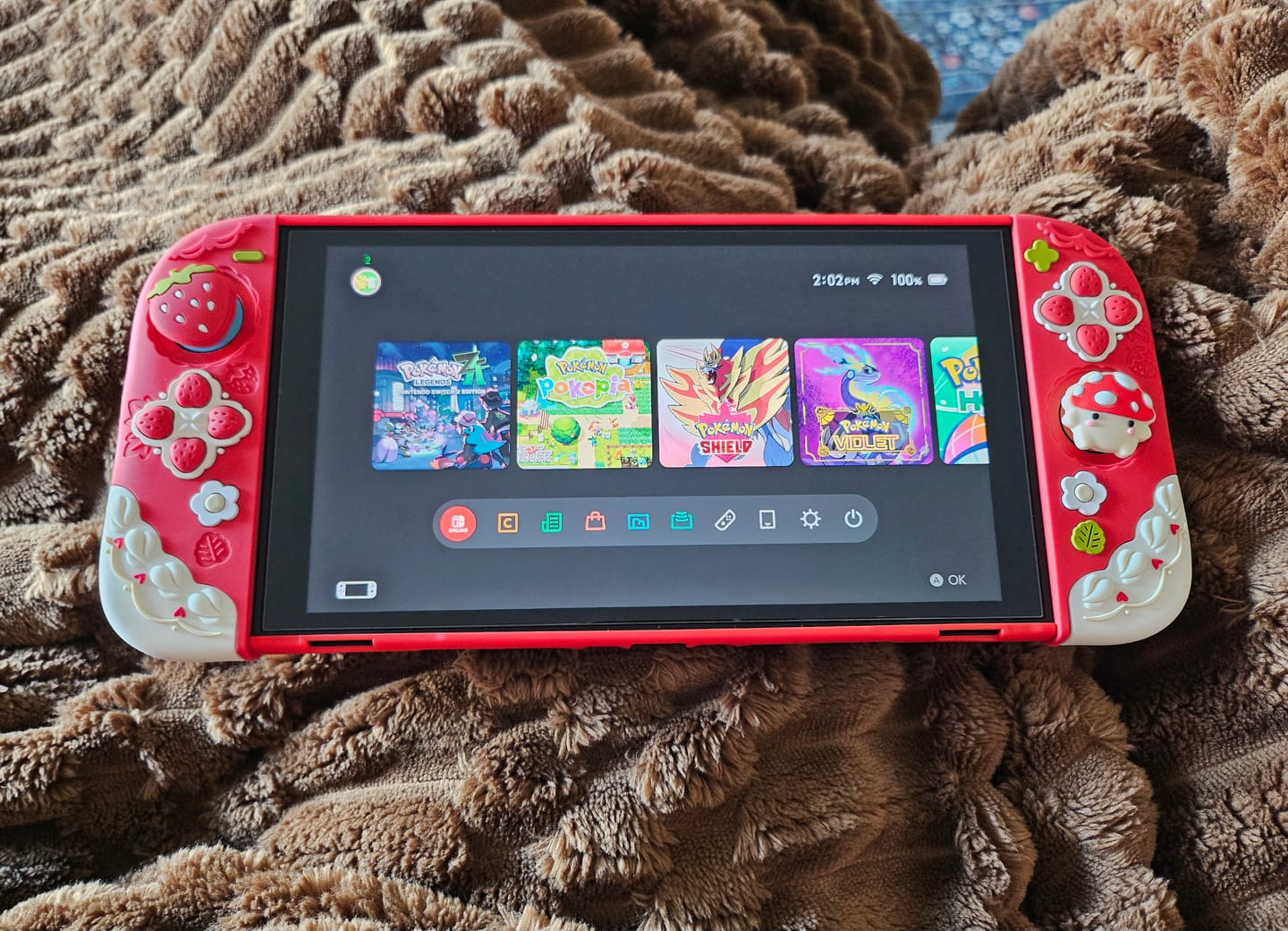 Customer photo review of Cream Strawberry Series Protective Case for Switch 2