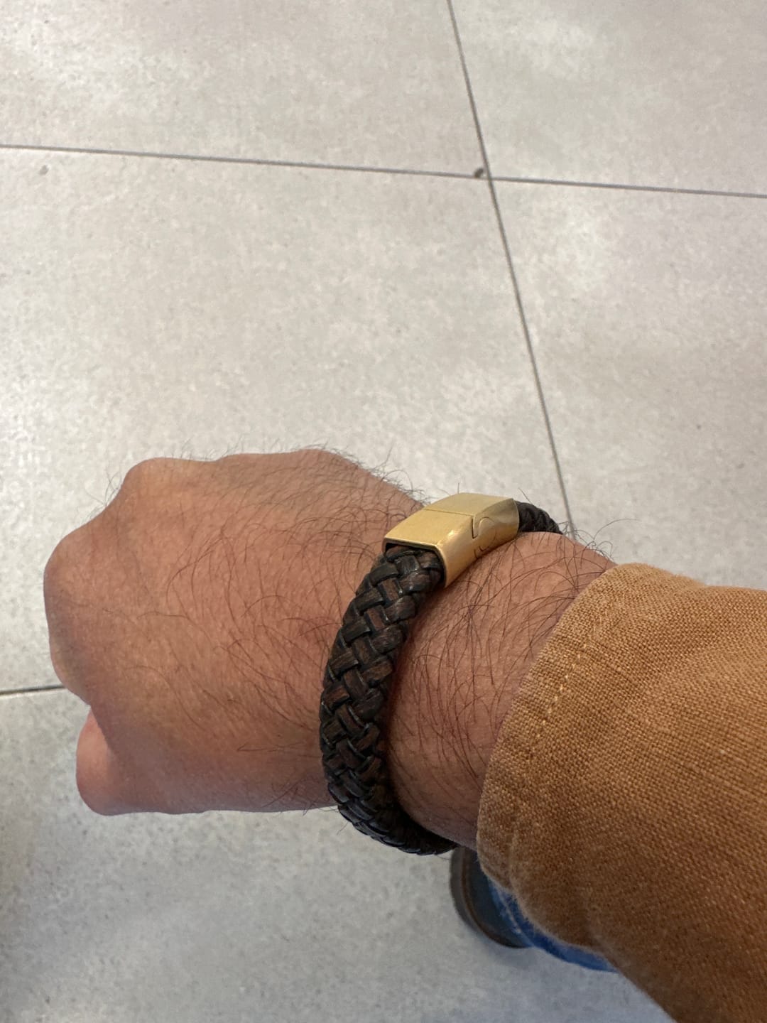 Customer photo review of Pulsera Cocoa - Piel Natural