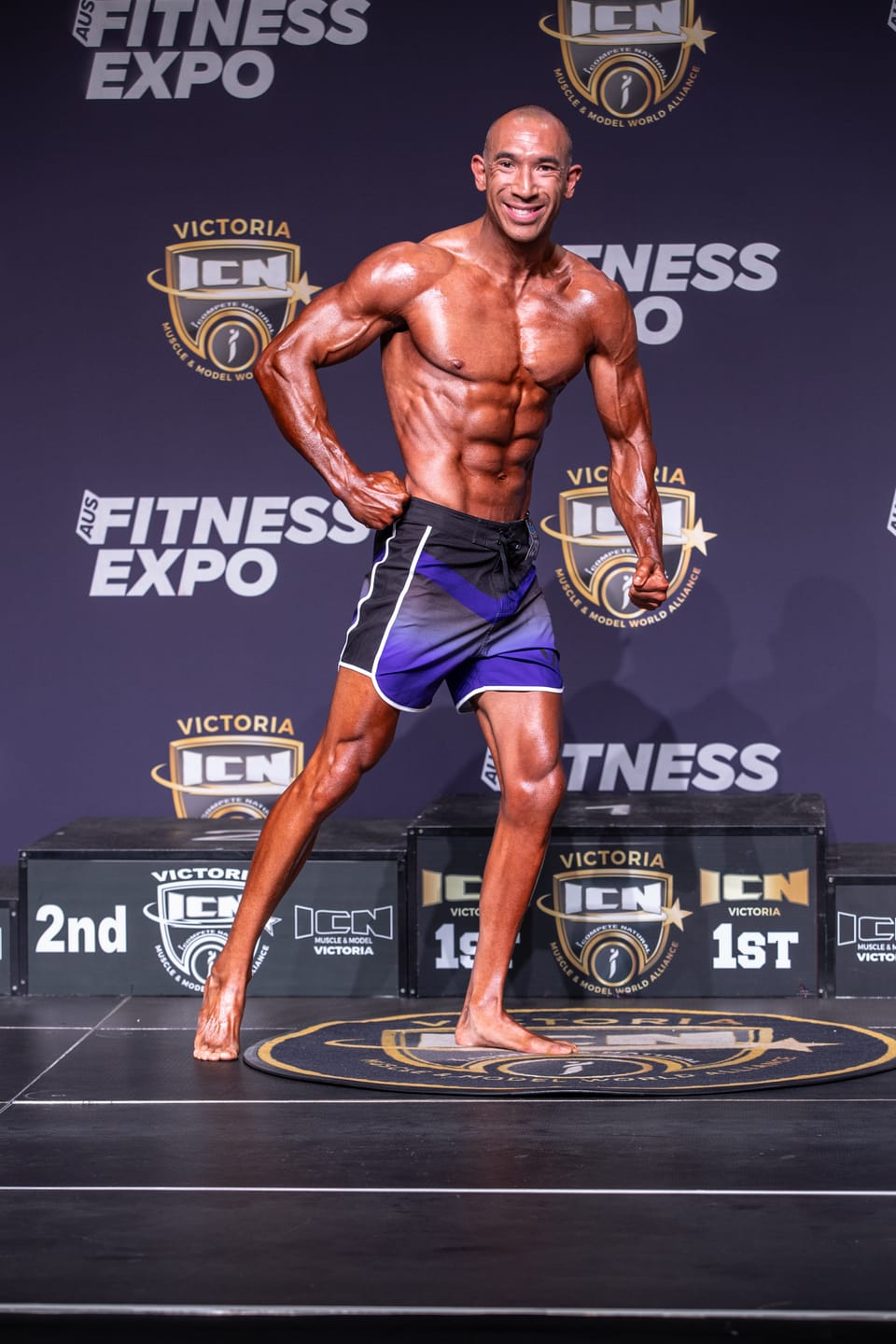 Customer photo review of MEN'S PHYSIQUE SHORTS - CUSTOM COLOUR