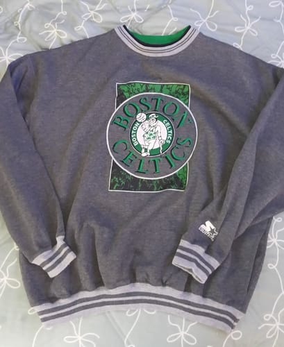 Customer photo review of Vintage 90s Starter Boston Celtics Sweatshirt (XL)
