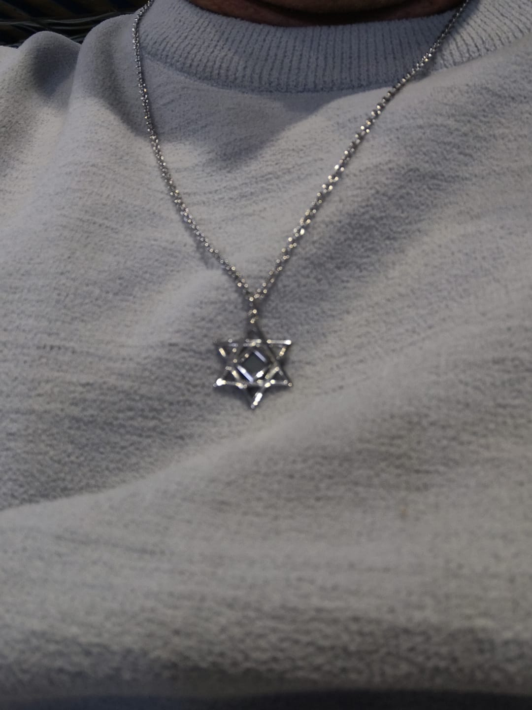 Customer photo review of Star of David Necklace for Men