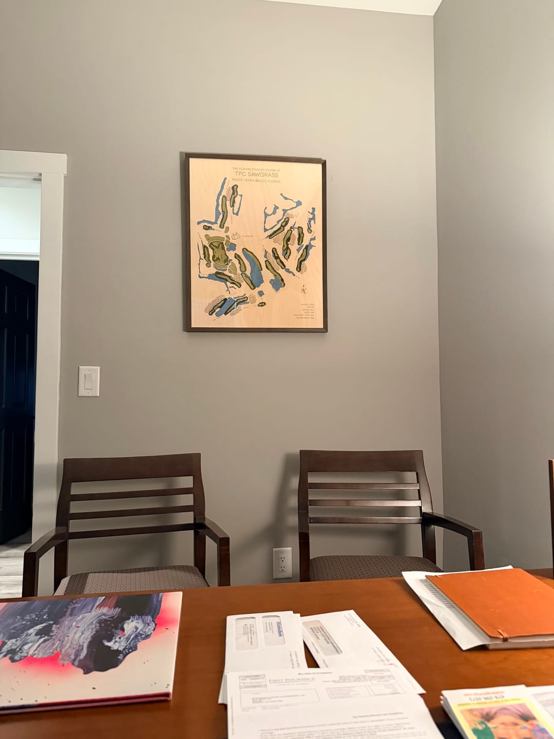 Customer photo review of Custom 3D Wood Golf Course Map