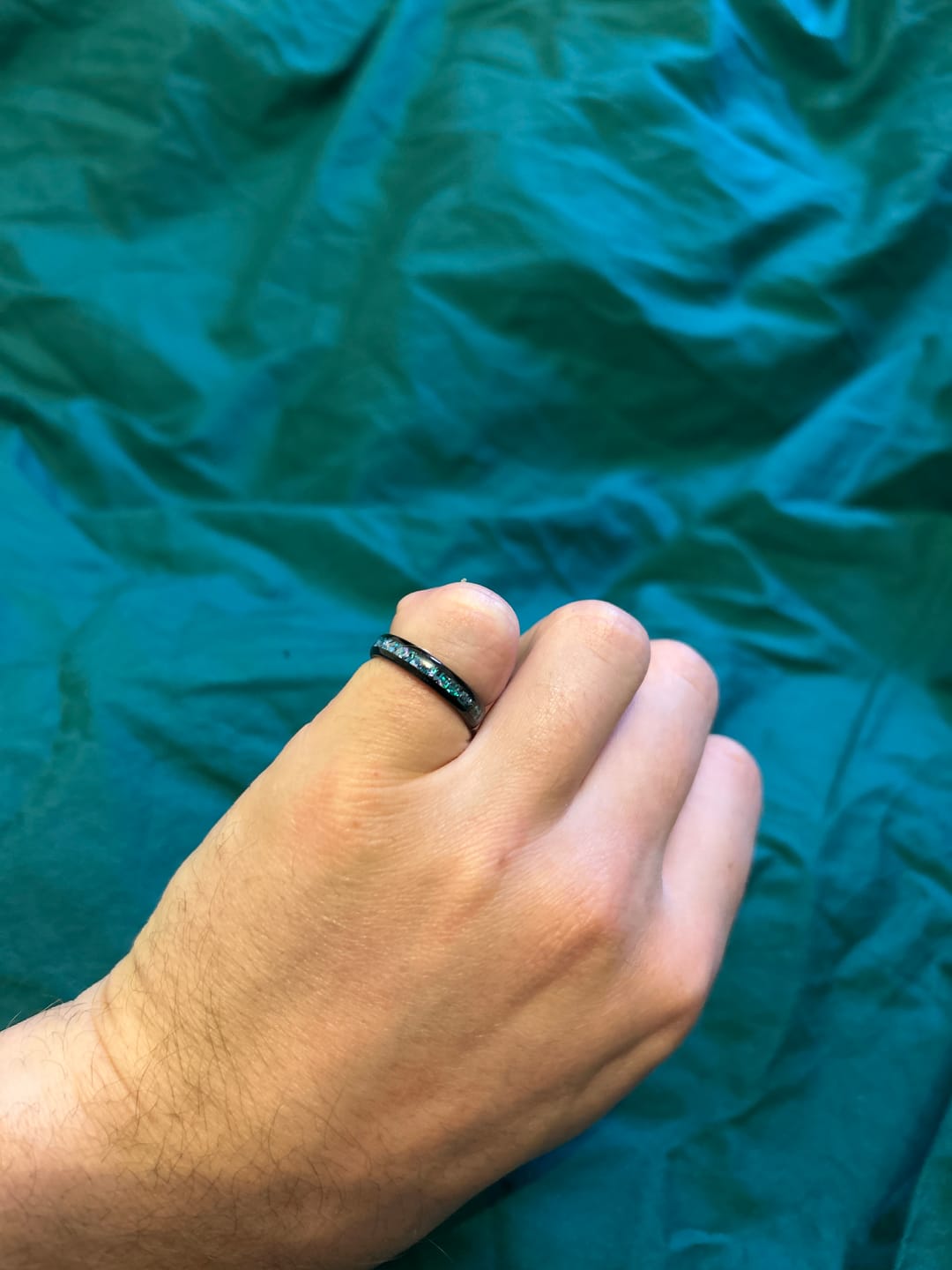 Customer photo review of The Black Opal 4mm Wonder Ring
