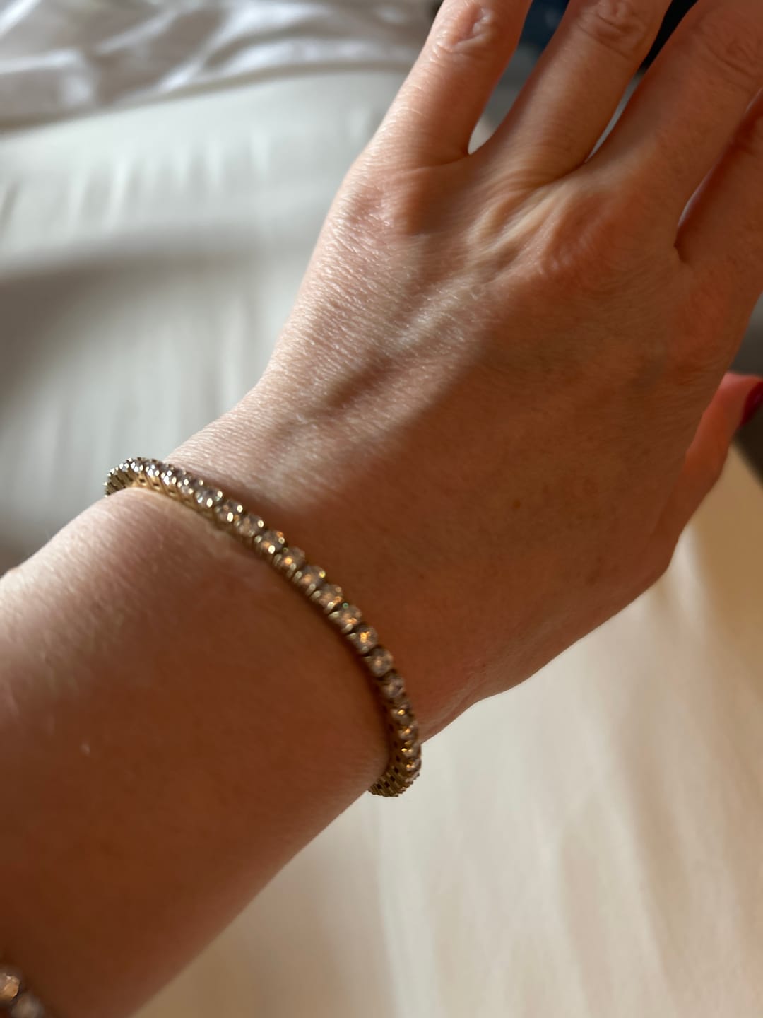 Customer photo review of Luxe Tennis Bracelet