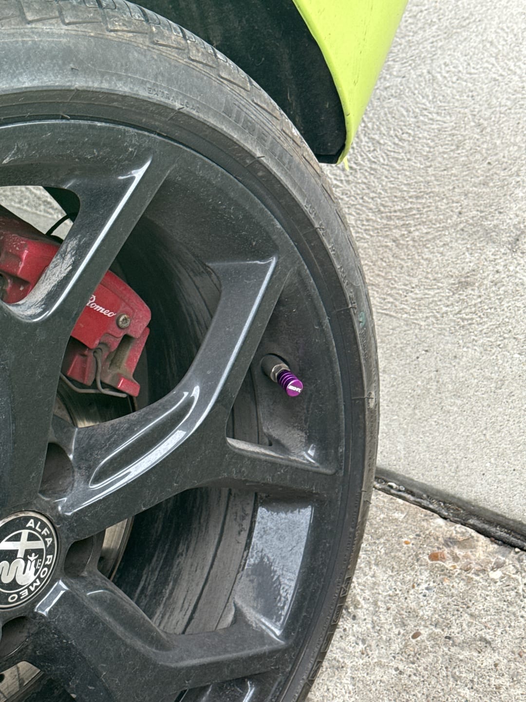 Customer photo review of 80Eighty® Purple Valve Stem Caps