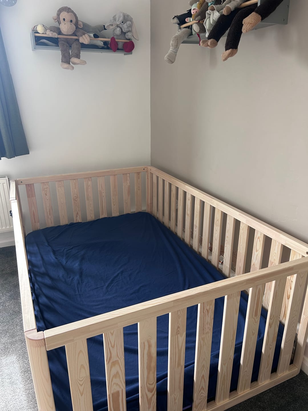 Customer photo review of High Sided Toddler Floor Bed
