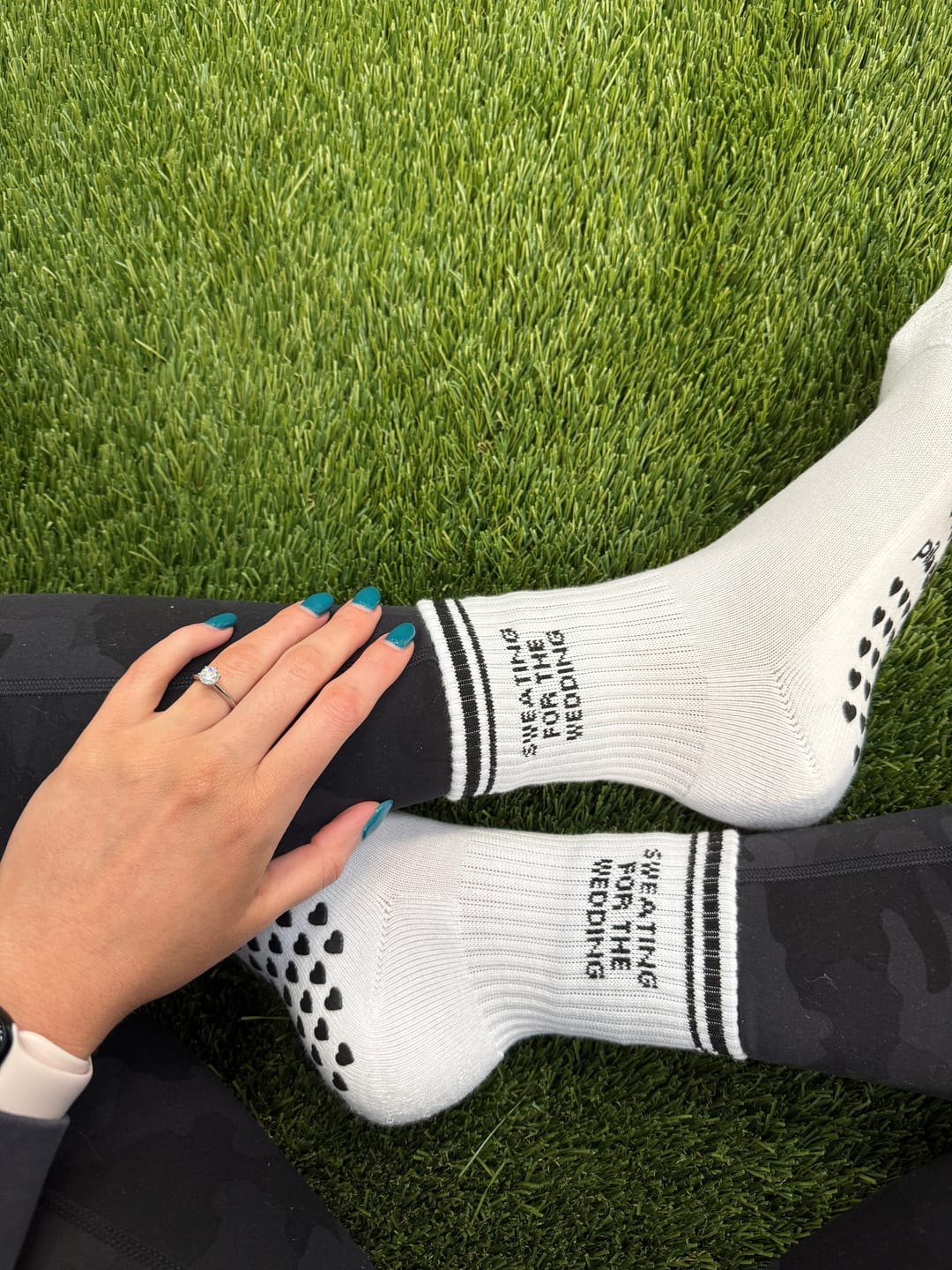 Customer photo review of Sweating For The Wedding Grip Sock