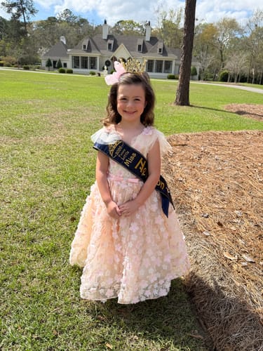 Customer photo review of Toddler Girl Summer Pink Flower Puffy Dress Birthday Party Princess Pageant Dress Easter Dress For Girl