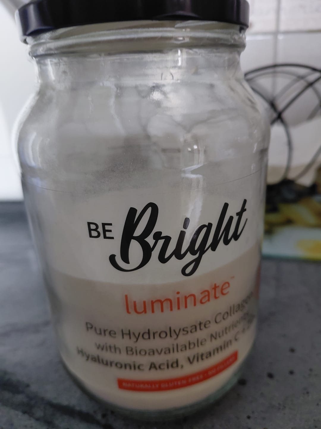 Customer photo review of Be Bright Luminate Collagen Powder Jar 500g - Hydrolyzed Collagen Supplement
