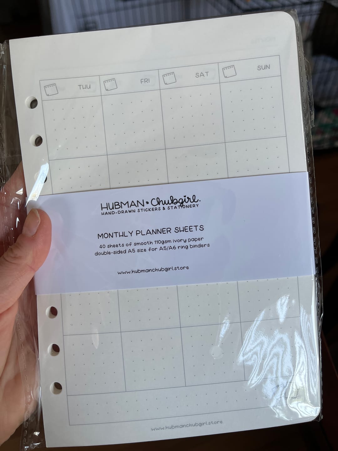 Customer photo review of Planner Inserts - Monthly