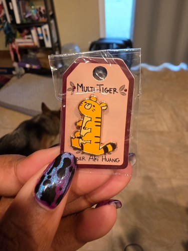 Customer photo review of MultiTiger Enamel Pin