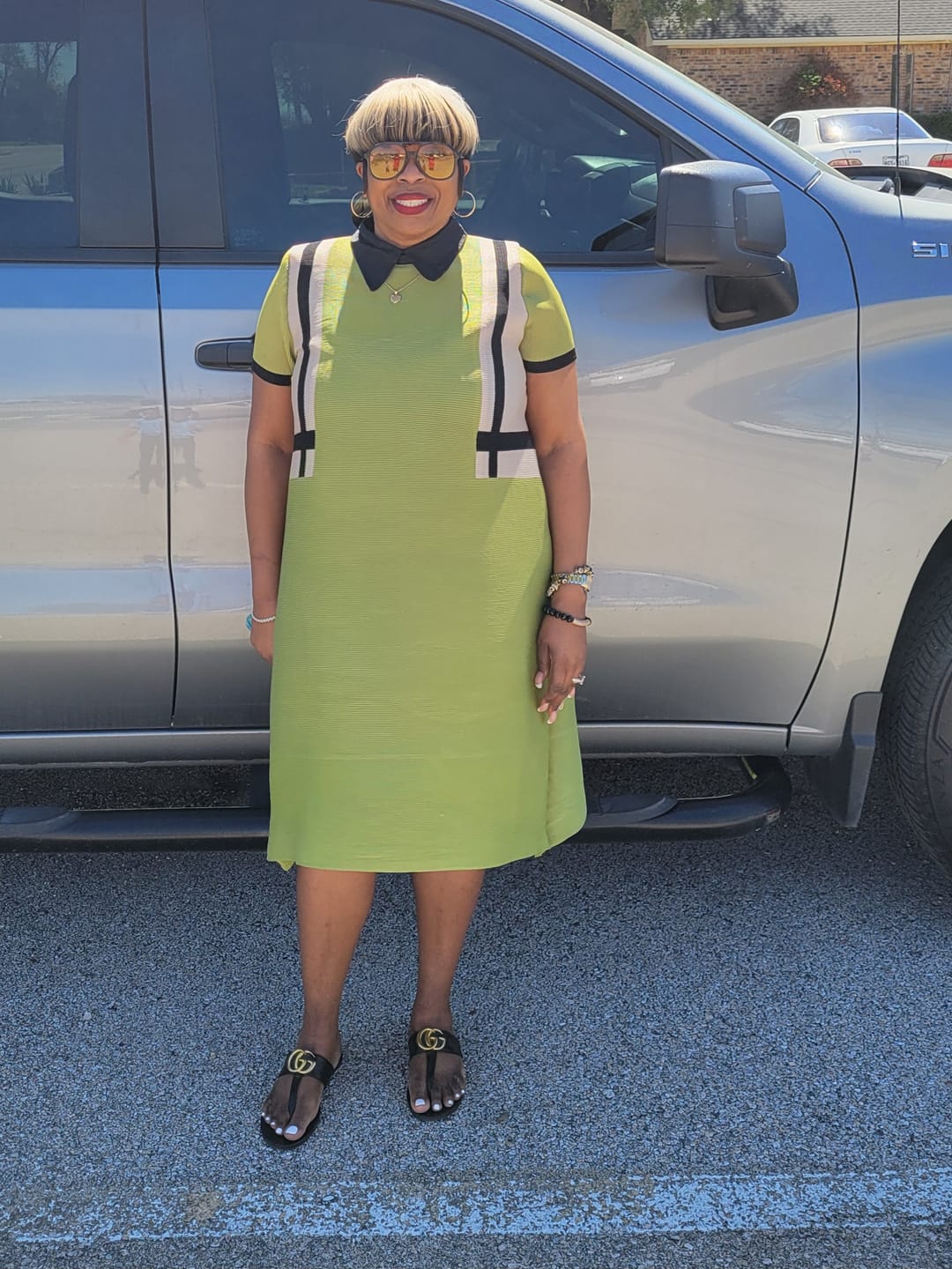 Customer photo review of Novara Pleated Miyake Dress
