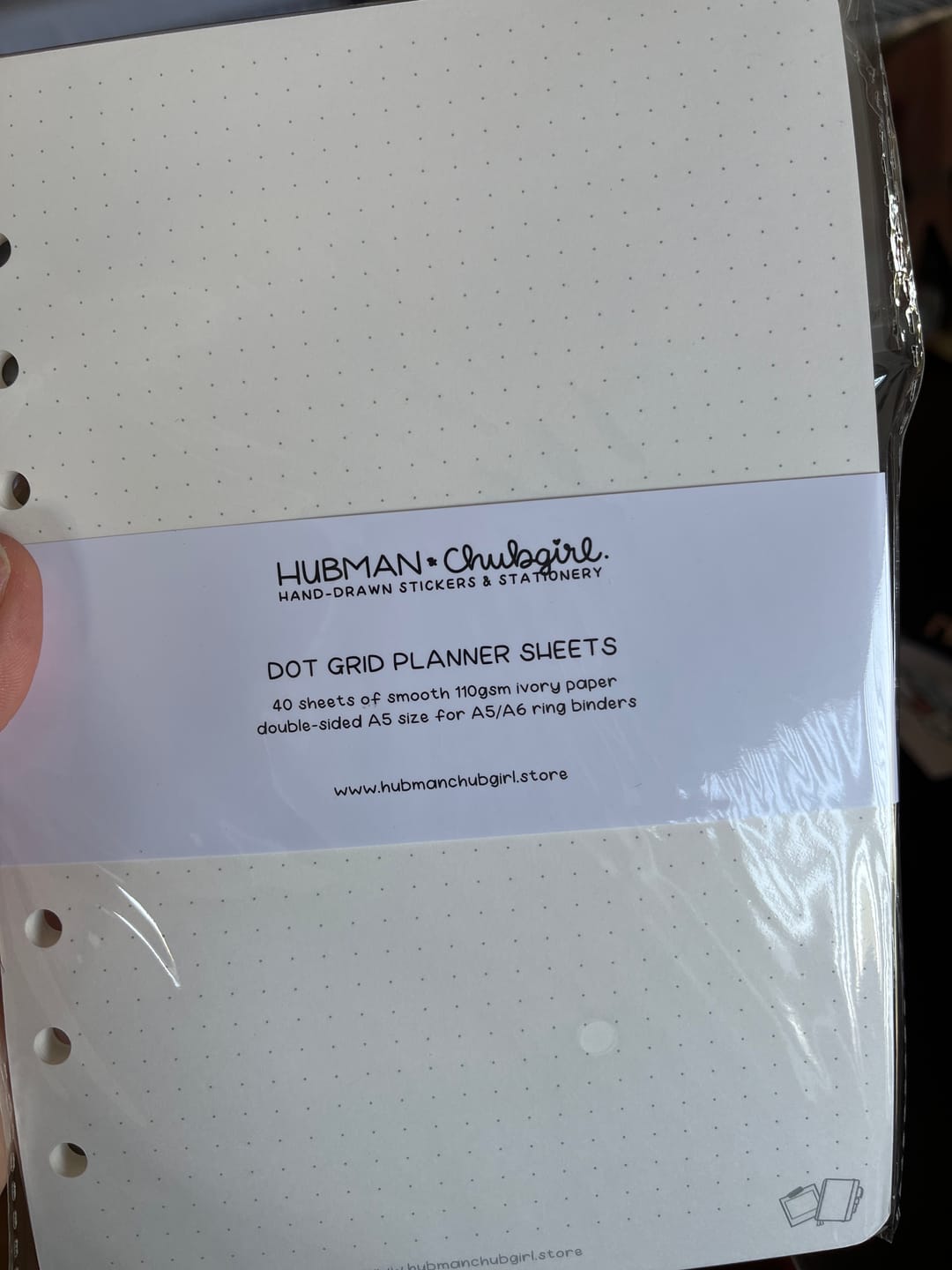 Customer photo review of Planner Inserts - Dot grid