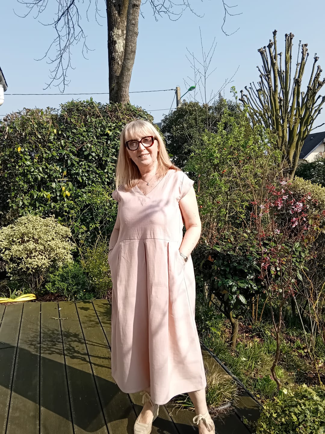 Customer photo review of Robe Louison - lin rose poudré