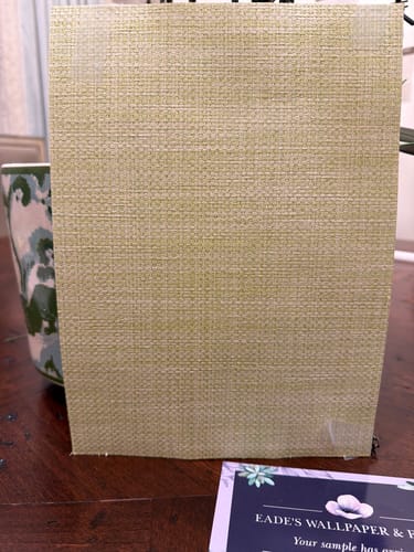 Customer photo review of Thibaut T5706 REGATTA RAFFIA Citrus Wallpaper