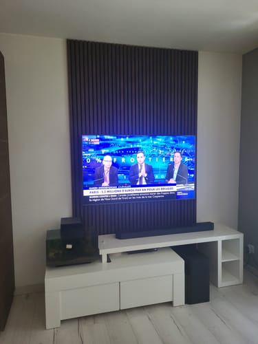 Customer photo review of Panneau acoustique en bois | Chêne Fumé | De première qualité