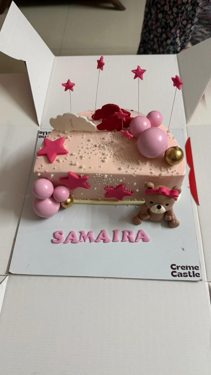 Customer photo review of 6 Months Teddy Celebration Cake