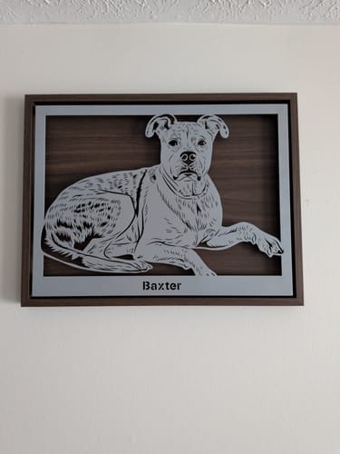 Customer photo review of Custom Pet Metal Portrait